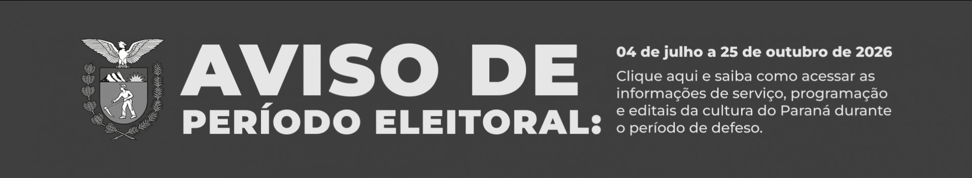 Aviso de período eleitoral