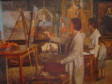 Óleo sobre tela

Retrata o interior do atelier de Alfredo Andersen, na casa que leva o seu nome. Vê-se duas alunas trabalhando e uma criança observando, cavaletes, caixa de tintas, mesa com modelo para natureza morta. Ao fundo, telas do Mestre, dentre elas seu auto-retrato, retrato do Monsenhor Celso e retrato de Frederico de Marco. Predominam os tons castanhos, vermelhos e verdes.