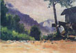Serra do Mar
<br/>
<br/>
 0,38 x 0,27 - Coleção particular
<br/>
Em primeiro plano, chão com algumas pedras, ao seu lado direito tem uma árvore cujo tronco há uma pequena tábua n horizontal e um cavalo à sua sombra, atrás vemos parte de uma casa em tom escuro. Ainda no primeiro plano ao lado esquerdo vemos uma vegetação densa, alguns pequenos arbustos ao fundo montanhas nebulosas em tom lilás encomtram-se com o céu leve em tom róseo.