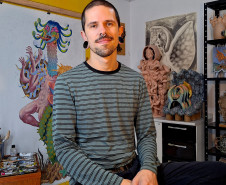 Artista Toni Graton participa de bate-papo gratuito no Museu Casa Alfredo Andersen. Foto: Divulgação