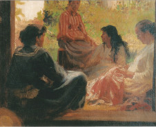 Mulheres conversando. Obra de Alfredo Andersen.