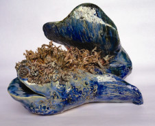 "Peixe",  cerâmica esmaltada feita pela aluna Mirian Canfield 