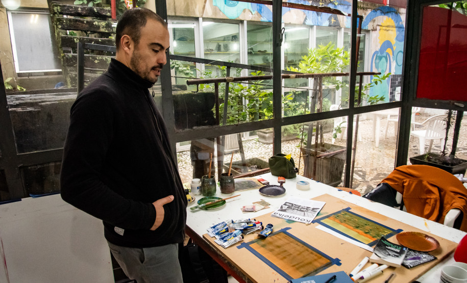 Bruno Santos, o novo residente da Academia Alfredo Foto: Kraw Penas/SEEC-PR