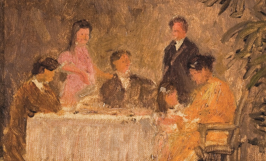 Semana Andersen resgata memória da casa-museu de Alfredo Andersen Pessoas ao redor da mesa