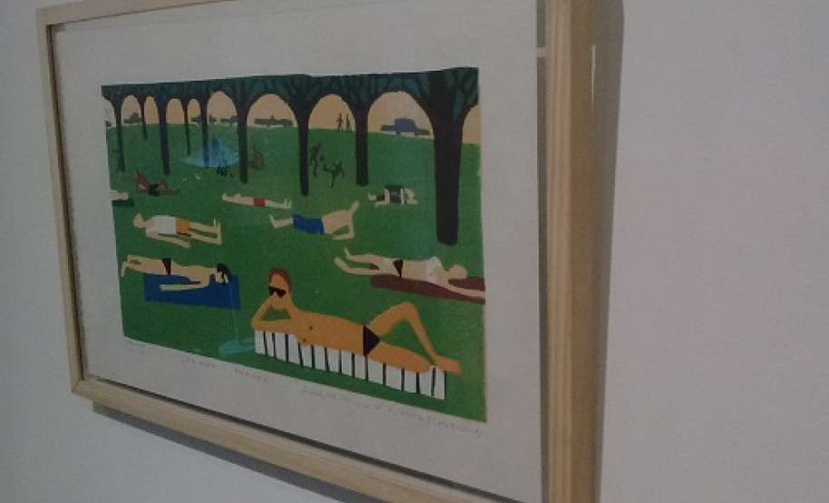 A obra ‘’O Beijo’’ de Edvard Munch esta em exposição no Museu Alfredo Andersen Exposição ‘’Re-Conhecimento - A Gravura Norueguesa Contemporânea’’