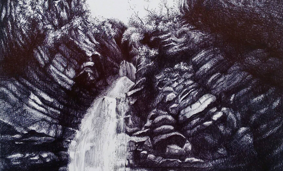 Museu Alfredo Andersen abre quatro novas exposições em abri Obra da exposição 'Cavernas do Parará – Birgitte Tümmler'